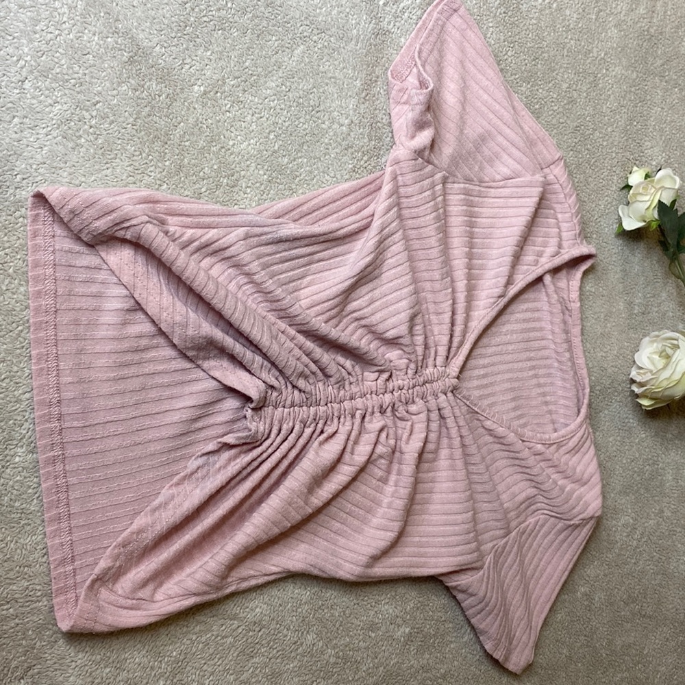 Cute Pink Ribbed Top - Picture 1 of 4